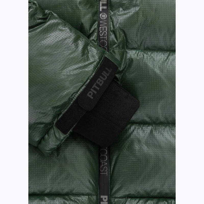Giacca invernale uomo Pitbull Pepperwood Ribstop imbottita con cappuccio black/green 12