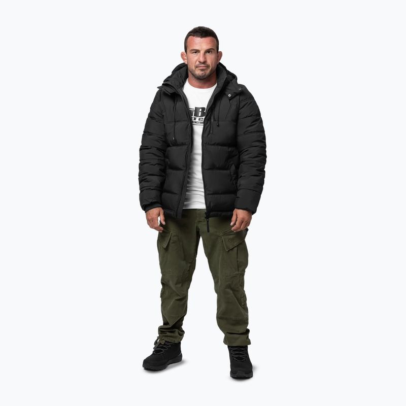 Giacca invernale da uomo Pitbull Piedmont Quilted Hooded black 2