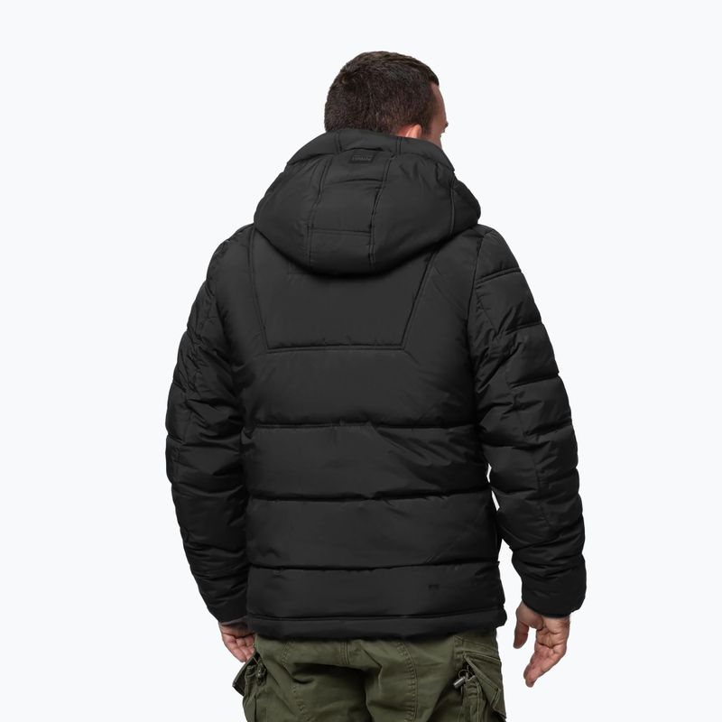 Giacca invernale da uomo Pitbull Piedmont Quilted Hooded black 3