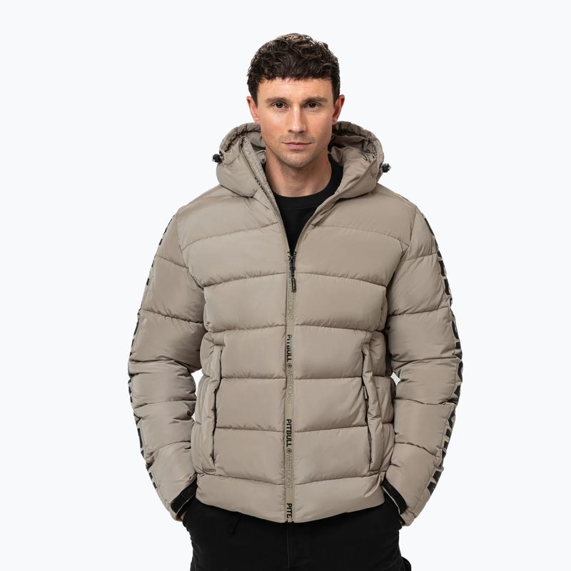 Giacca invernale uomo Pitbull Airway 4 Padded Hooded pale sand