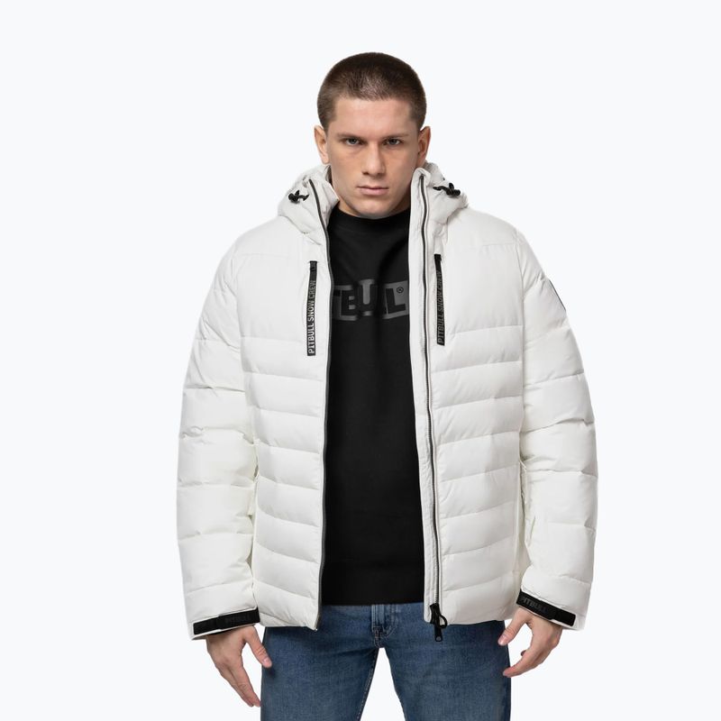 Giacca invernale uomo Pitbull Crestline Padded Hooded off white 5