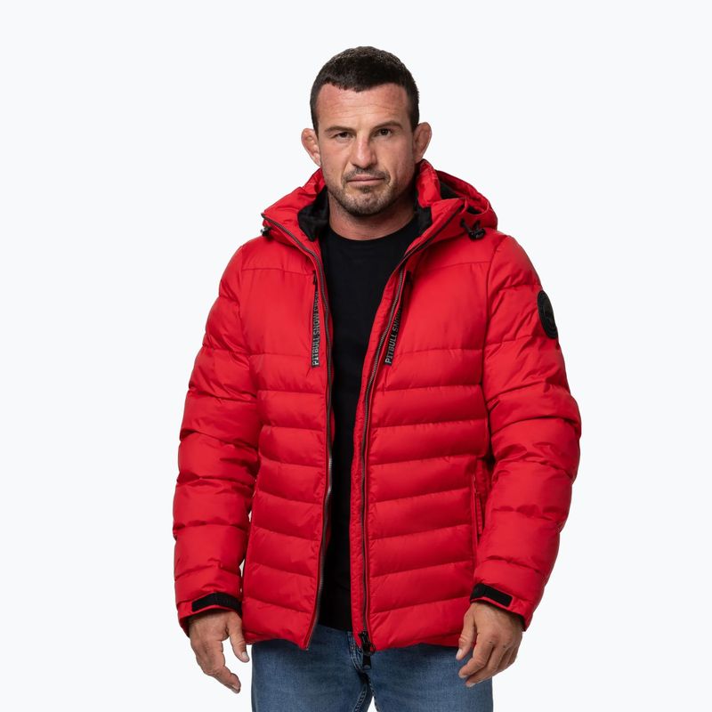 Giacca invernale da uomo Pitbull Crestline Padded Hooded red 4