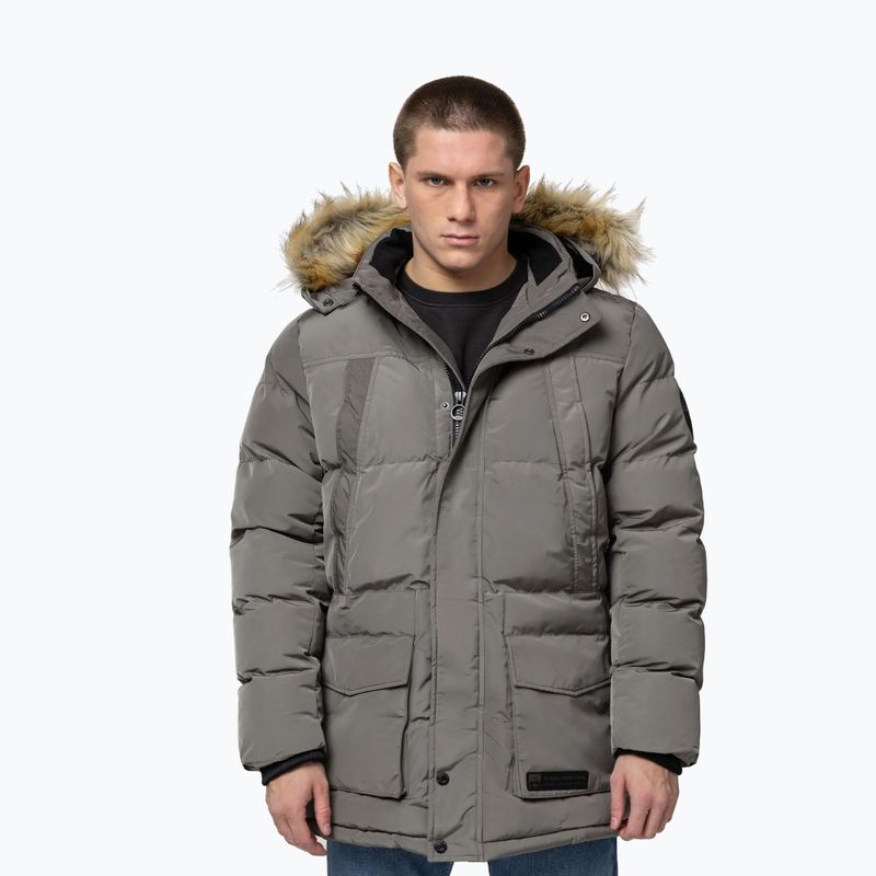 Giacca invernale da uomo Pitbull Forest Hooded Parka taupe
