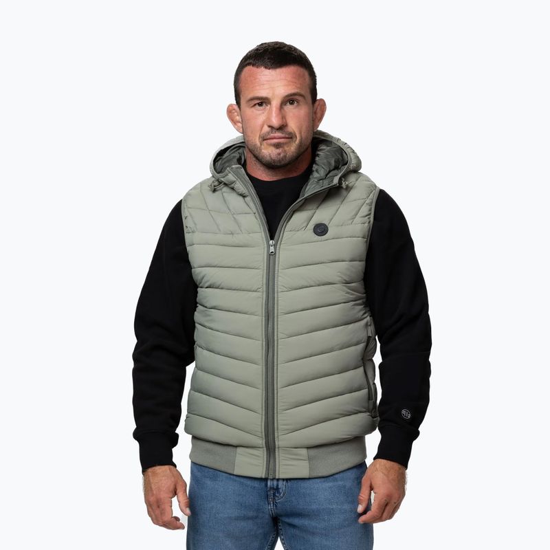 Gilet uomo Pitbull Naylor Padded Hooded dusty sage 3