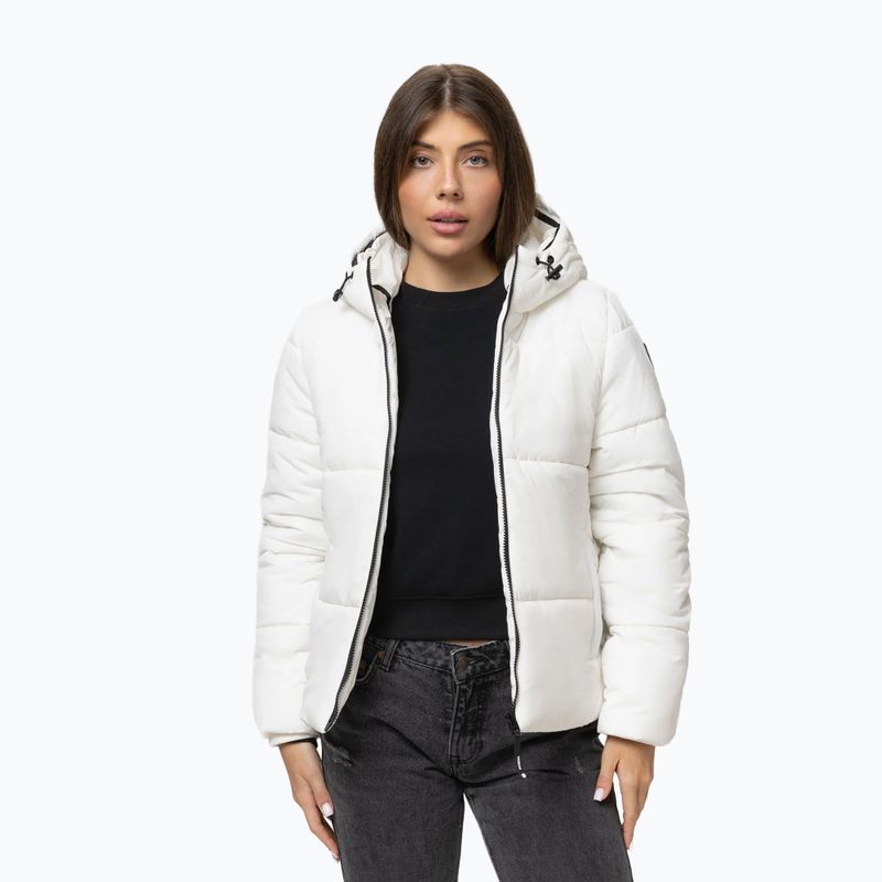 Giacca invernale da donna Pitbull Vista Quilted Hooded off white 4