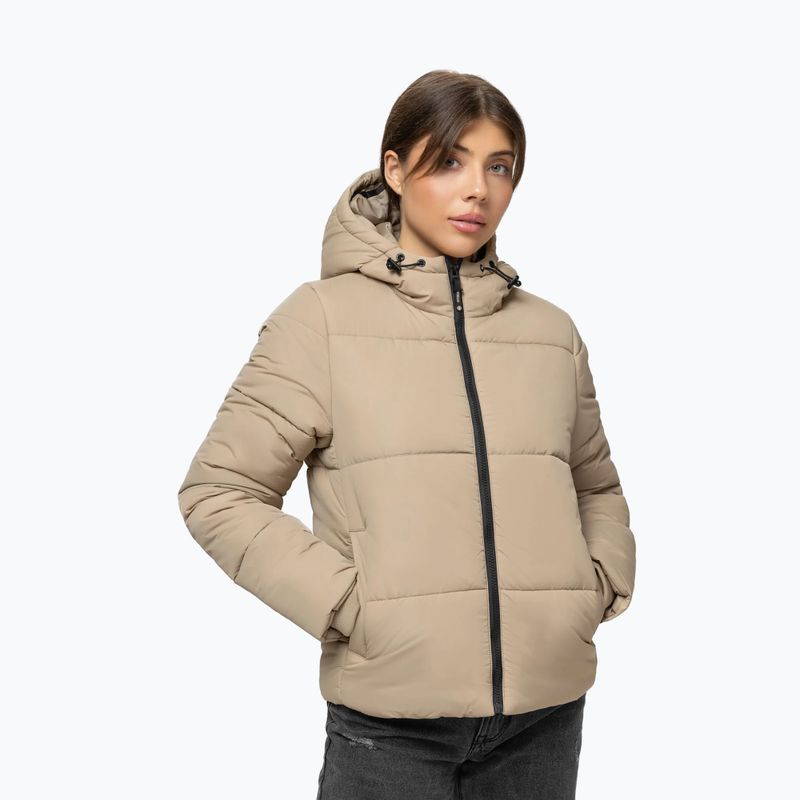 Giacca invernale da donna Pitbull Vista Quilted Hooded dark sand 4