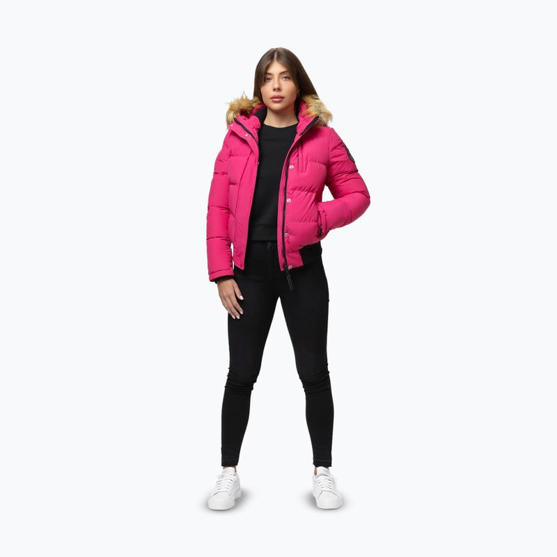 Giacca invernale donna Pitbull Azalea Quilted Hooded raspberry red 2