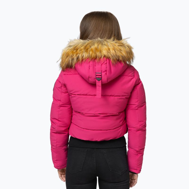 Giacca invernale donna Pitbull Azalea Quilted Hooded raspberry red 3