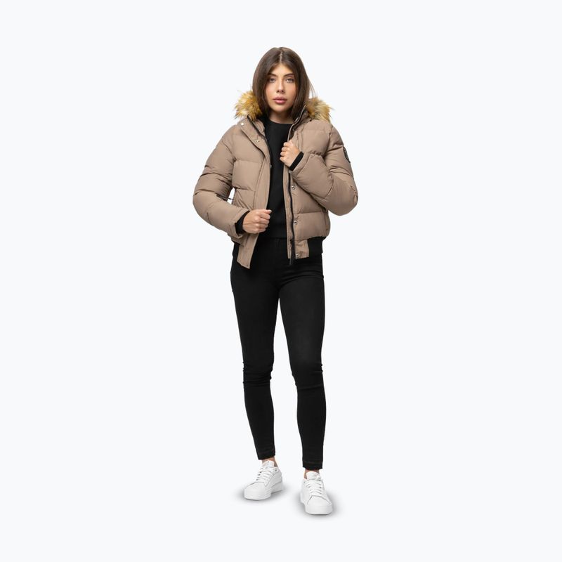 Piumino donna Pitbull Azalea Quilted Hooded dark sand 2