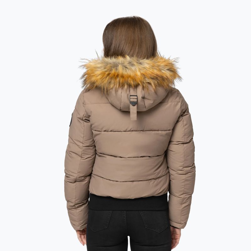 Piumino donna Pitbull Azalea Quilted Hooded dark sand 3