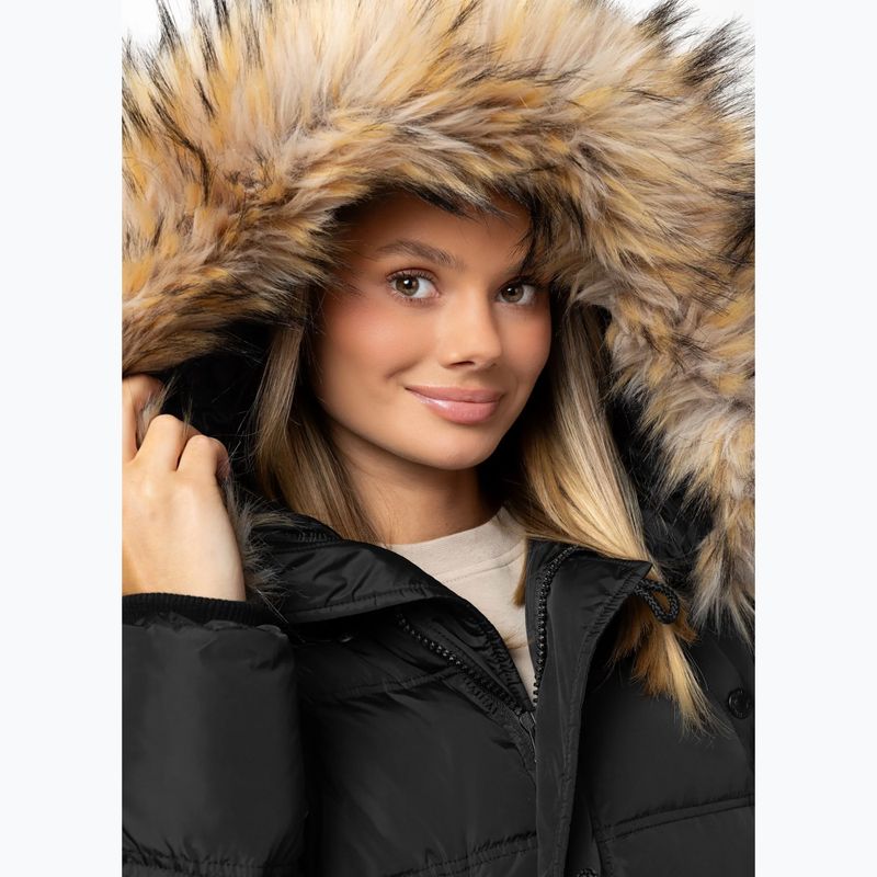 Giacca invernale donna Pitbull Queenston Padded Hooded black 4