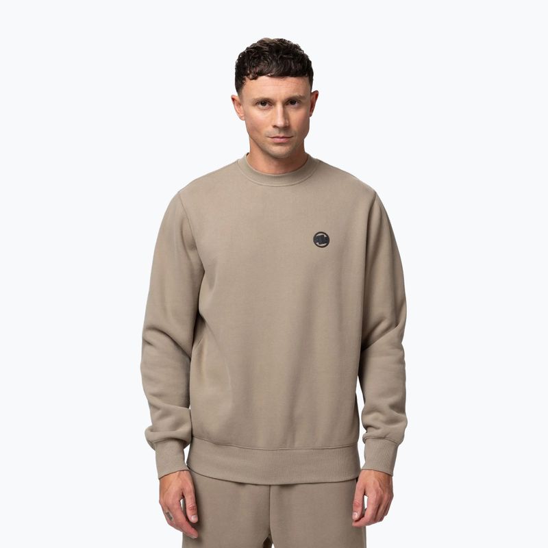 Felpa uomo Pitbull Small Logo Crewneck pale sand