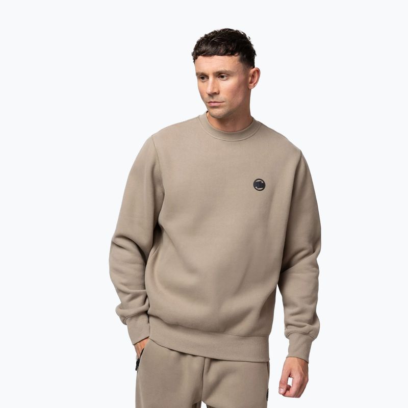 Felpa uomo Pitbull Small Logo Crewneck pale sand 4