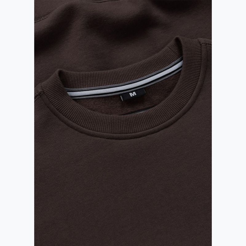 Felpa uomo Pitbull Small Logo Crewneck dark chocolate 6
