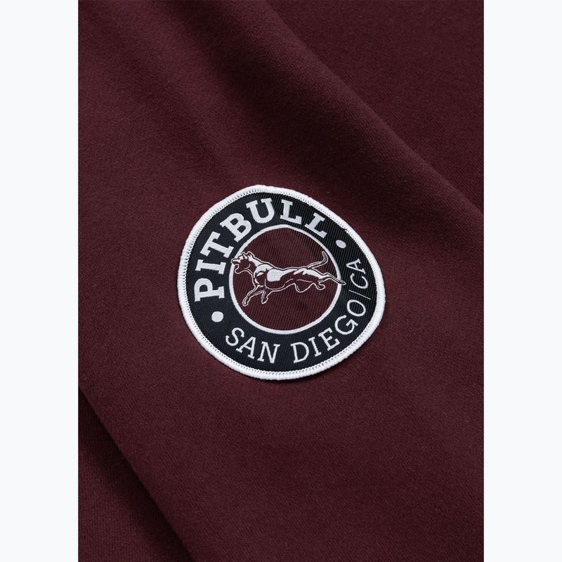 Felpa uomo Pitbull Norton Crewneck dark burgundy 9
