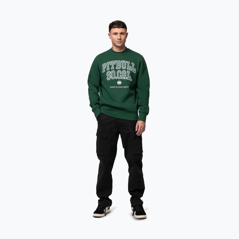 Felpa da uomo Pitbull So Cal Crewneck hunter green 2