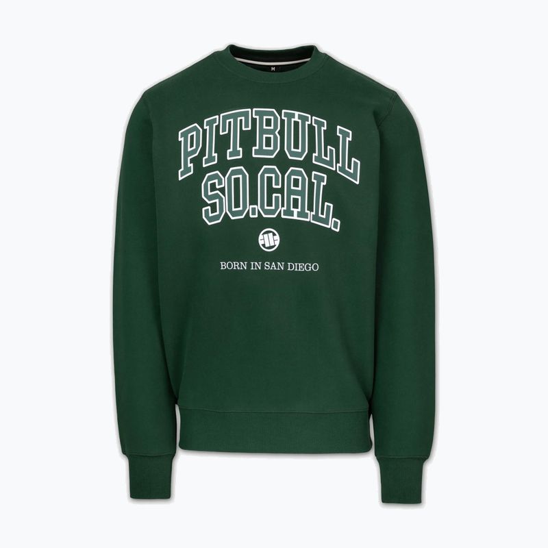 Felpa da uomo Pitbull So Cal Crewneck hunter green 4