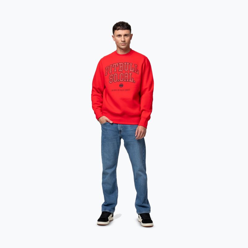 Felpa uomo Pitbull So Cal Crewneck fluorescent/red 2