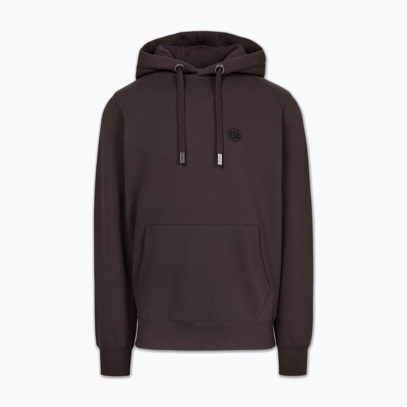 Felpa uomo Pitbull Small Logo Hooded dark chocolate