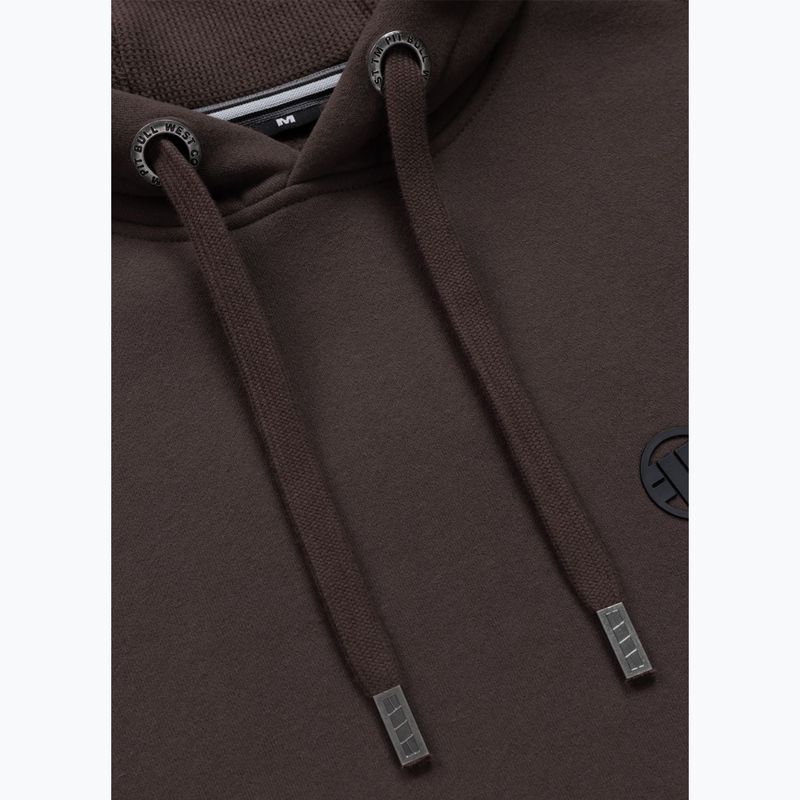 Felpa uomo Pitbull Small Logo Hooded dark chocolate 3