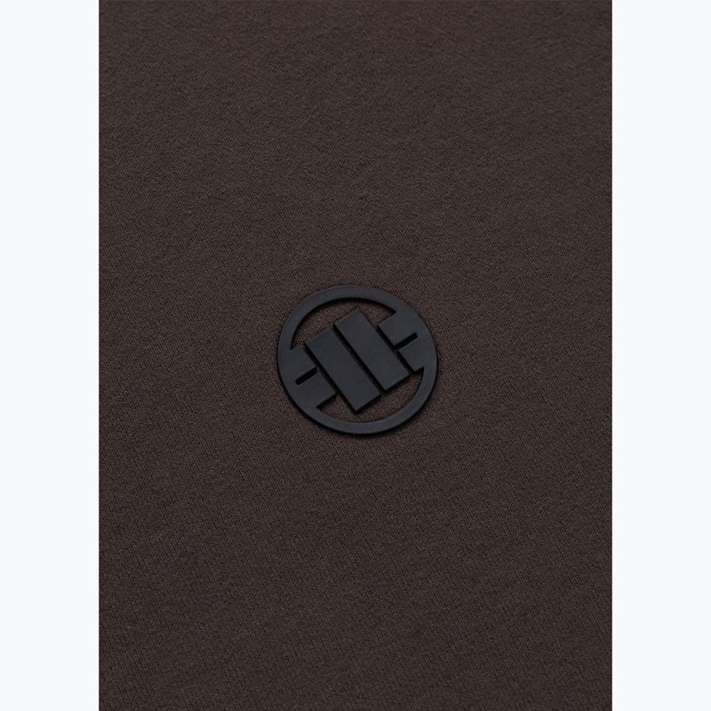 Felpa uomo Pitbull Small Logo Hooded dark chocolate 4