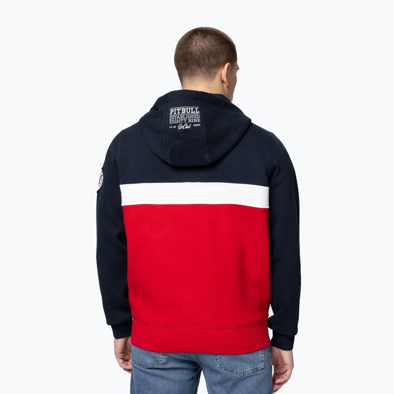 Felpa da uomo Pitbull Gibson Hooded dark navy/red 3