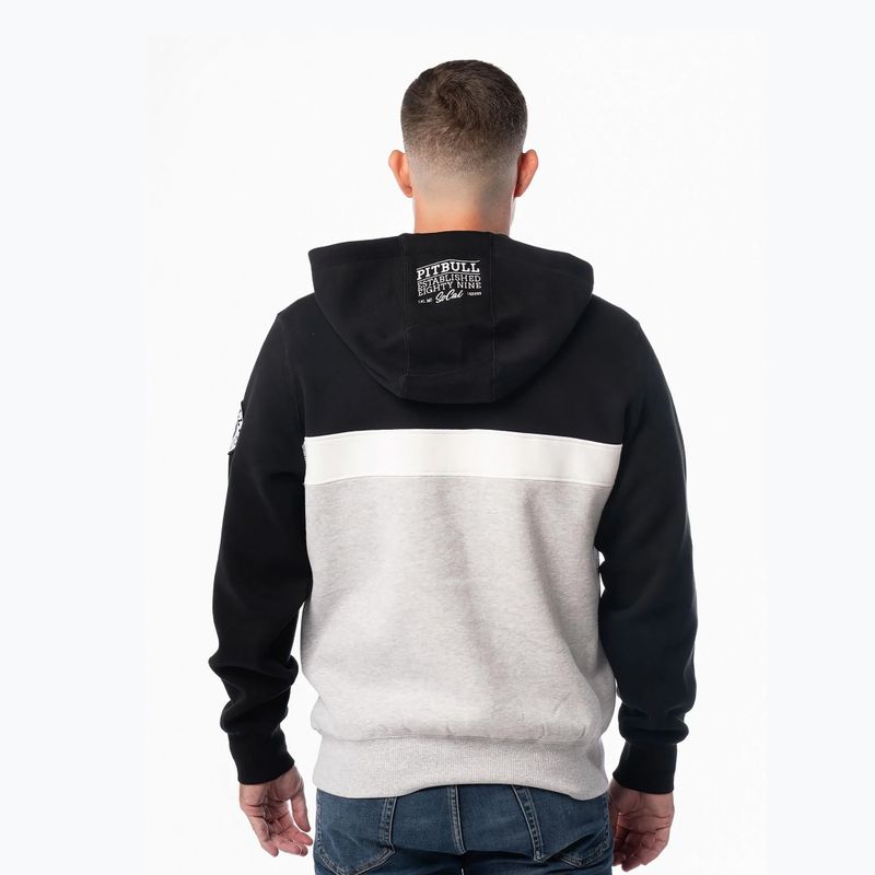 Felpa uomo Pitbull Gibson Hooded black/grey melange 3