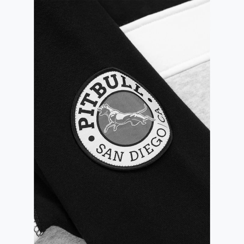 Felpa uomo Pitbull Gibson Hooded black/grey melange 5
