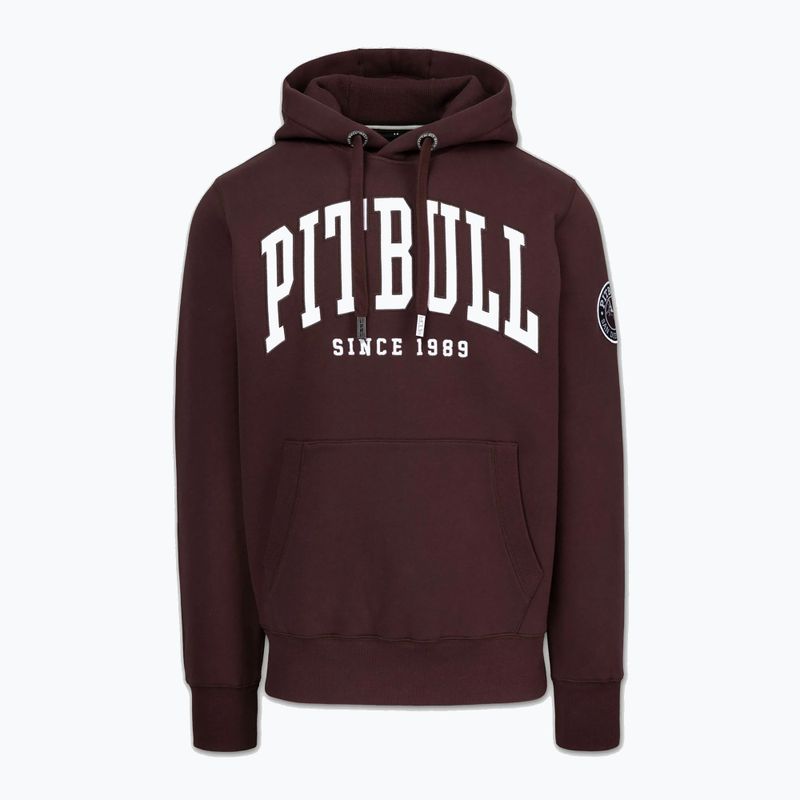 Felpa uomo Pitbull Norton Hooded dark burgundy 4