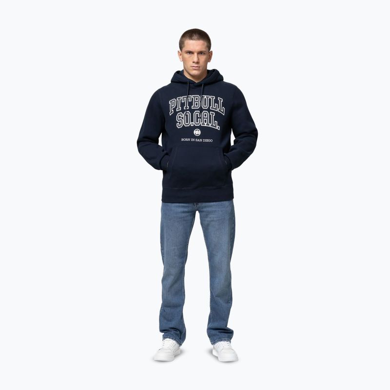 Felpa uomo Pitbull So Cal Hooded dark navy/red 2