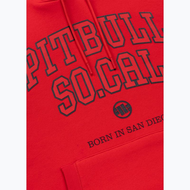 Felpa uomo Pitbull So Cal Hooded fluorescent red 7