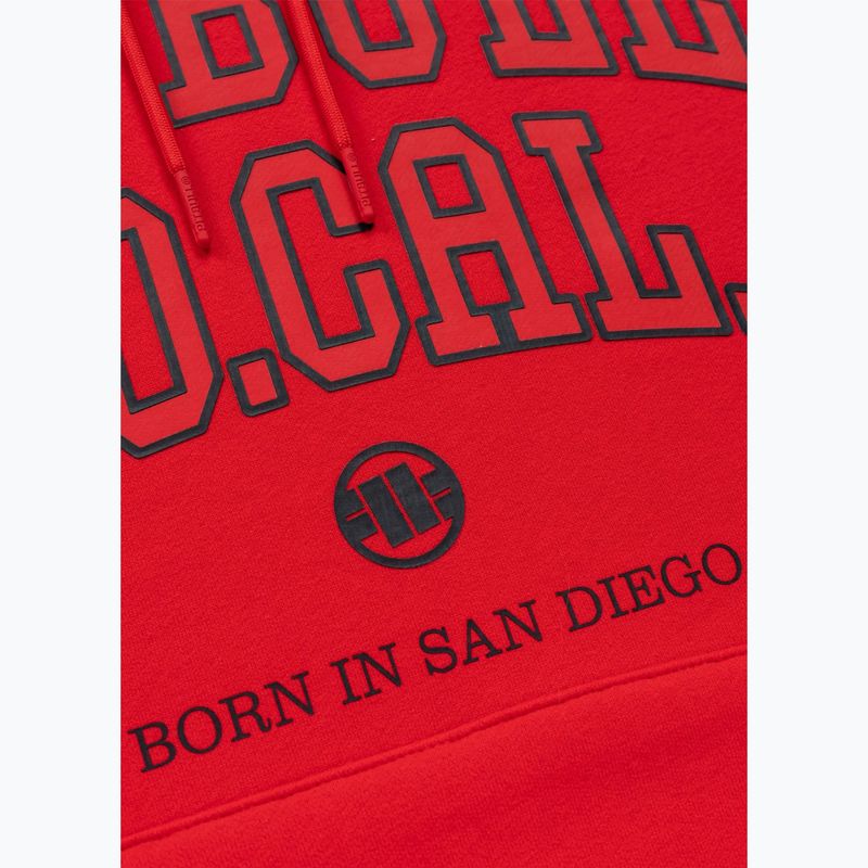 Felpa uomo Pitbull So Cal Hooded fluorescent red 8