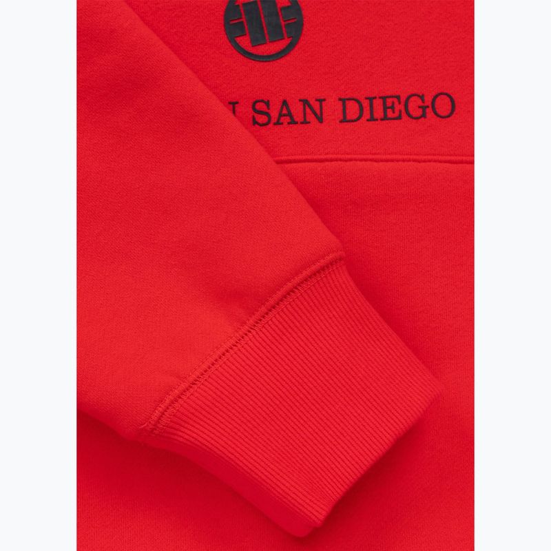 Felpa uomo Pitbull So Cal Hooded fluorescent red 9