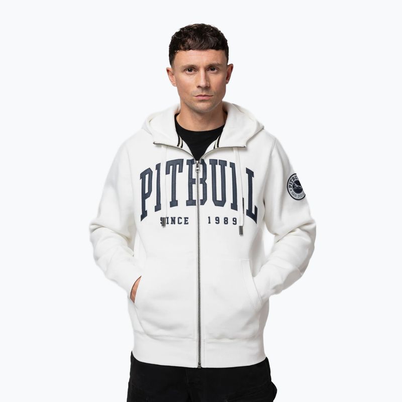 Felpa uomo Pitbull Norton Hooded Zip off white 4