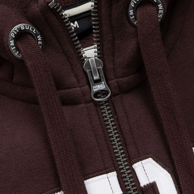 Felpa da uomo Pitbull Norton Hooded Zip dark burgundy 7