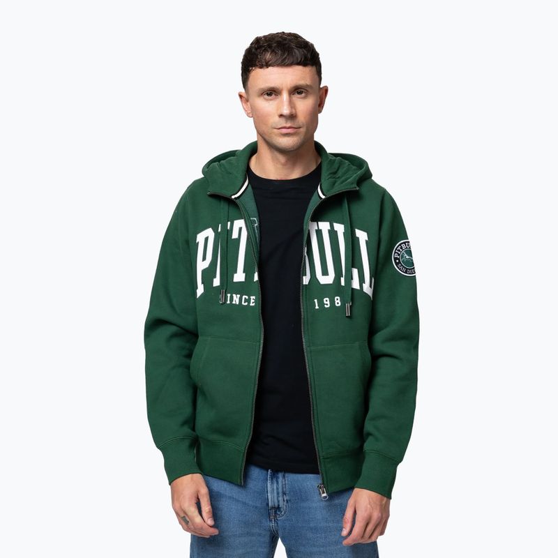 Felpa uomo Pitbull Norton Hooded Zip hunter green 5
