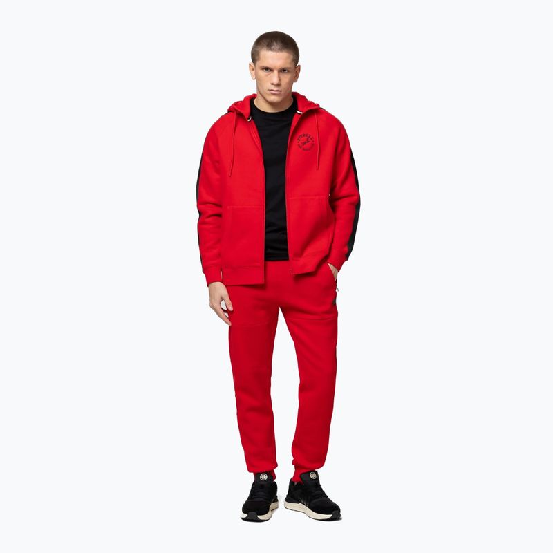 Felpa uomo Pitbull San Diego Ca Hooded Zip red 2