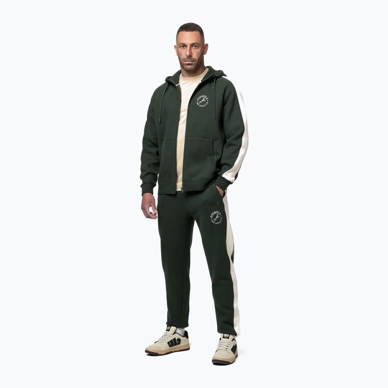 Felpa uomo Pitbull San Diego Ca Hooded Zip dark green 2