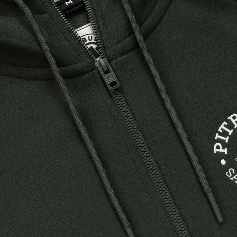Felpa uomo Pitbull San Diego Ca Hooded Zip dark green 6