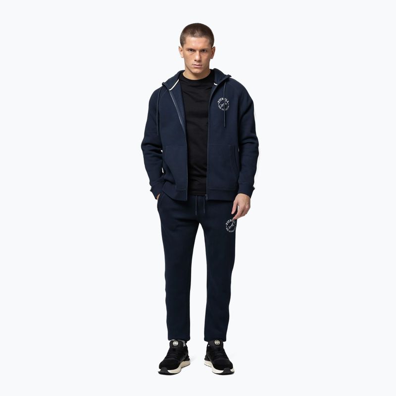 Felpa uomo Pitbull San Diego Ca con cappuccio e zip dark navy/red 2