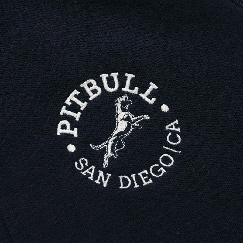Felpa uomo Pitbull San Diego Ca con cappuccio e zip dark navy/red 11