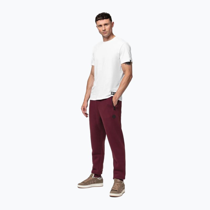 Pantaloni uomo Pitbull Hilltop Track Hatton burgundy 2