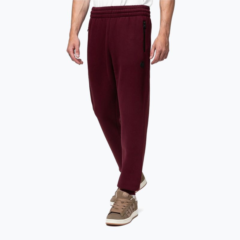 Pantaloni uomo Pitbull Hilltop Track Hatton burgundy 4