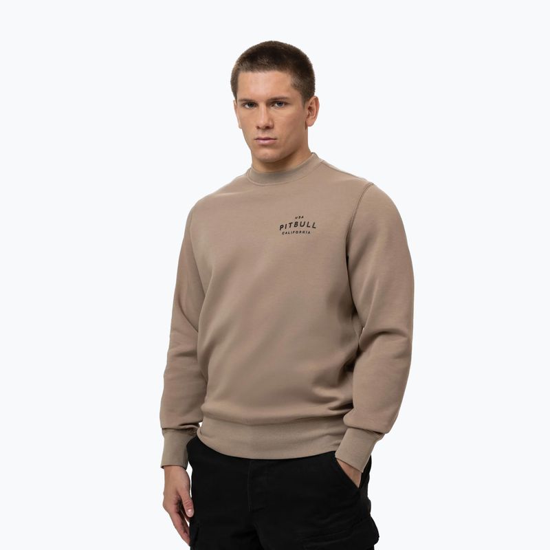 Felpa uomo Pitbull Sampson Crewneck Sweatshirt pale sand 4