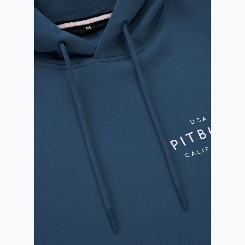 Felpa uomo con cappuccio Pitbull Sampson petrol blue 7