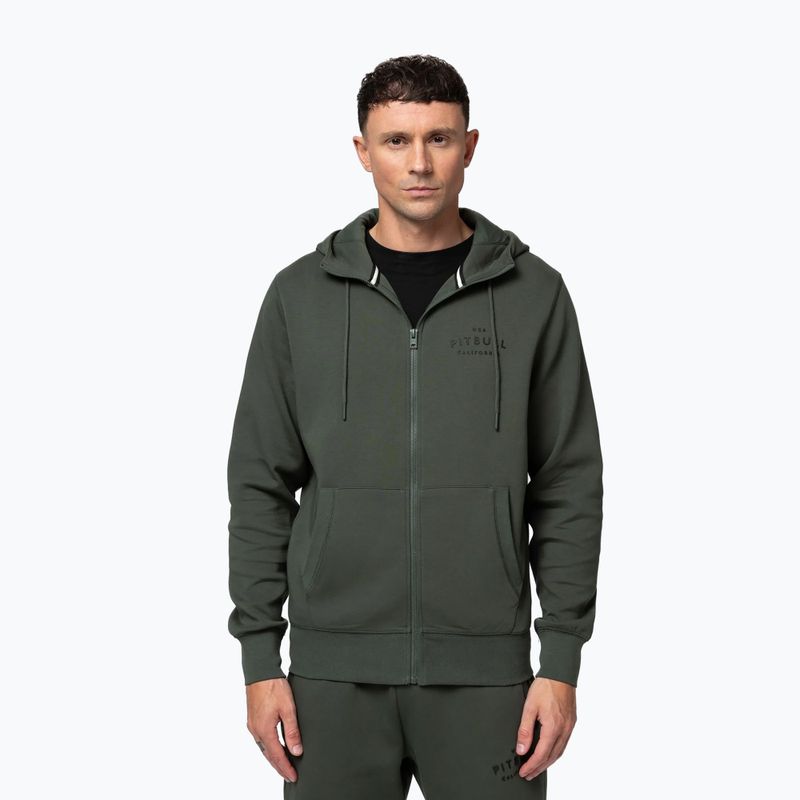 Felpa uomo Pitbull Sampson Hooded Zip Sweatshirt old green