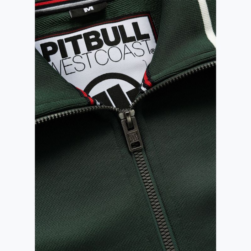 Felpa uomo Pitbull Trackjacket Tape Logo Terry Group bottle green 7
