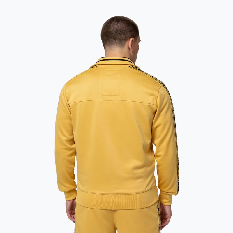 Felpa uomo Pitbull Trackjacket Tape Logo Terry Group pale yellow 3