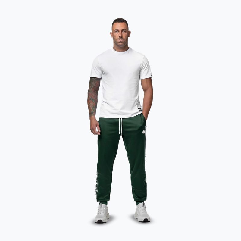 Pantaloni uomo Pitbull Trackpants Tape Logo Terry Group bottle green 2