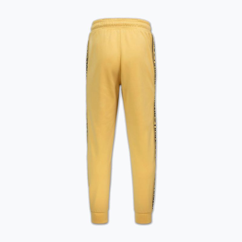 Pantaloni uomo Pitbull Trackpants Tape Logo Terry Group pale yellow 6
